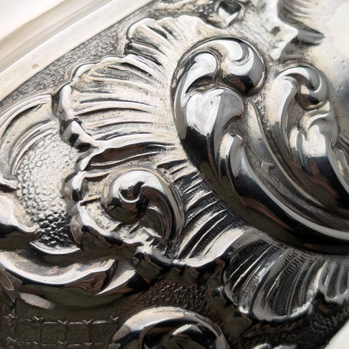 1906年 英国アンティーク 純銀製シュガーポット 208g John Rose